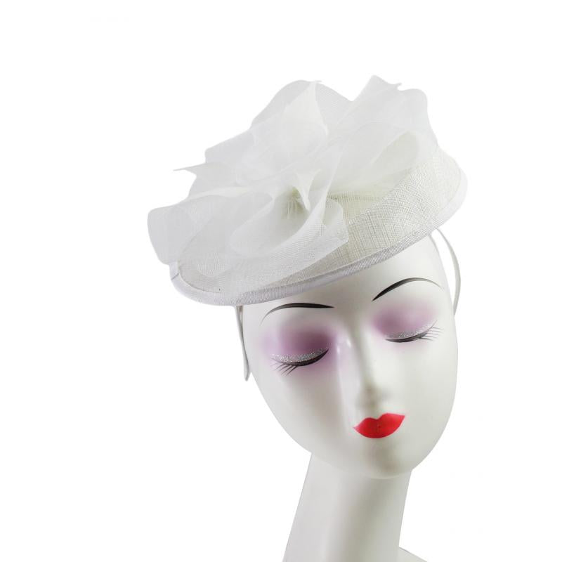 FT9014-018 Floral Sinamay Disc Fascinator