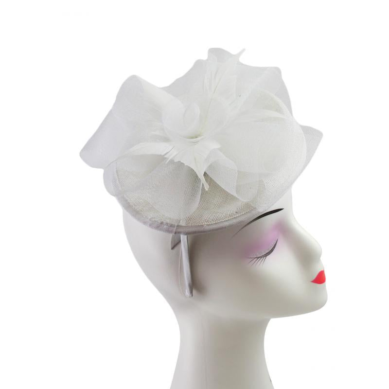 FT9014-018 Floral Sinamay Disc Fascinator