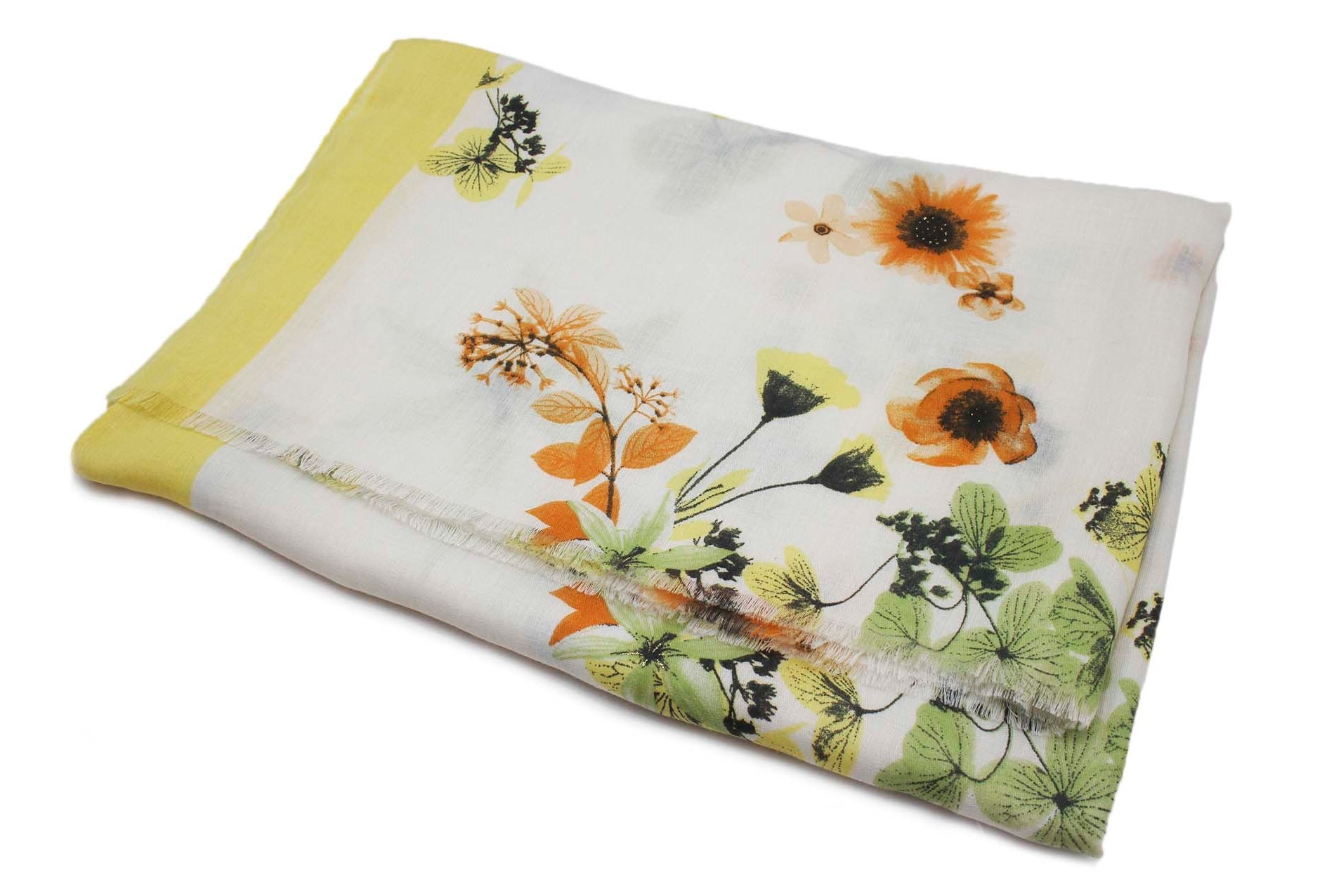 SF1995-019 Soft Print Floral Cotton Blend Scarf