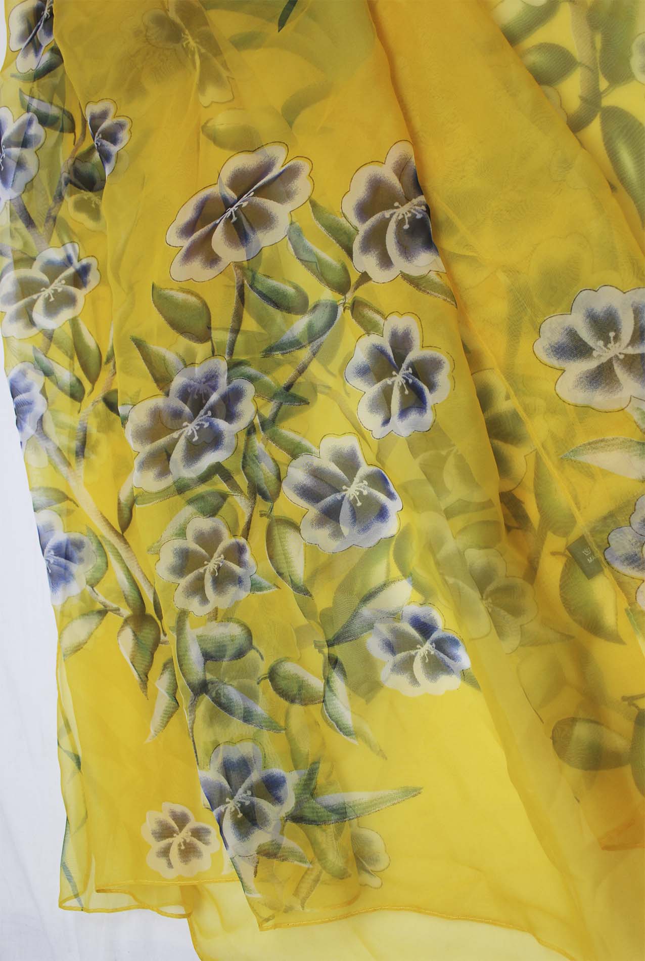 SF1912-034 Silk Blend Scarf with Flower Pattern