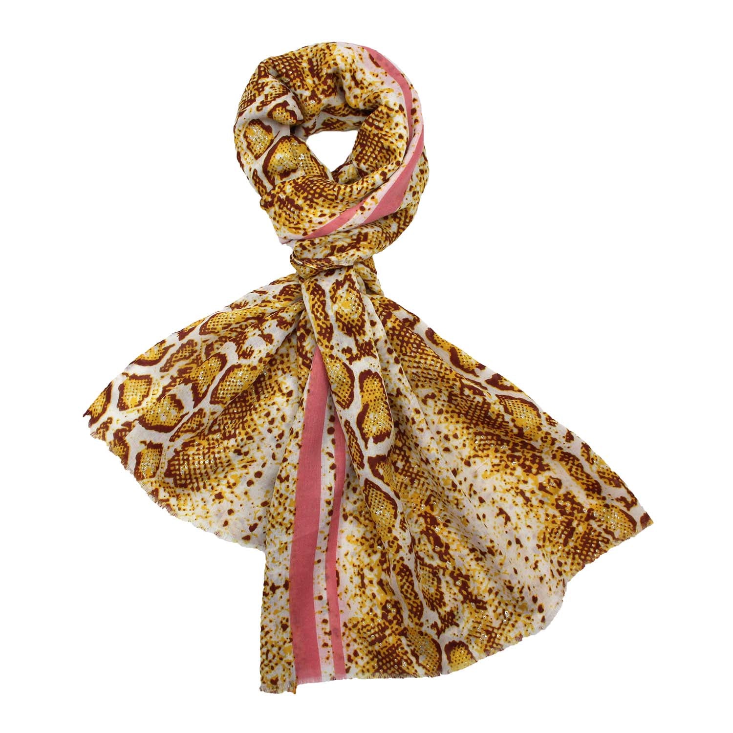 SF1995-012 Snake Print Viscose Scarf