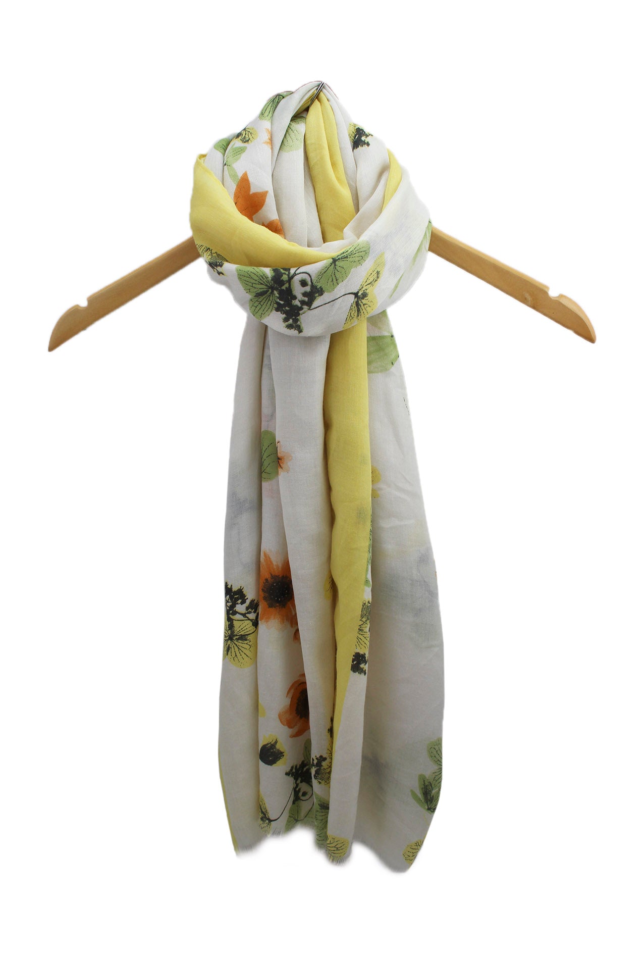 SF1995-019 Soft Print Floral Cotton Blend Scarf