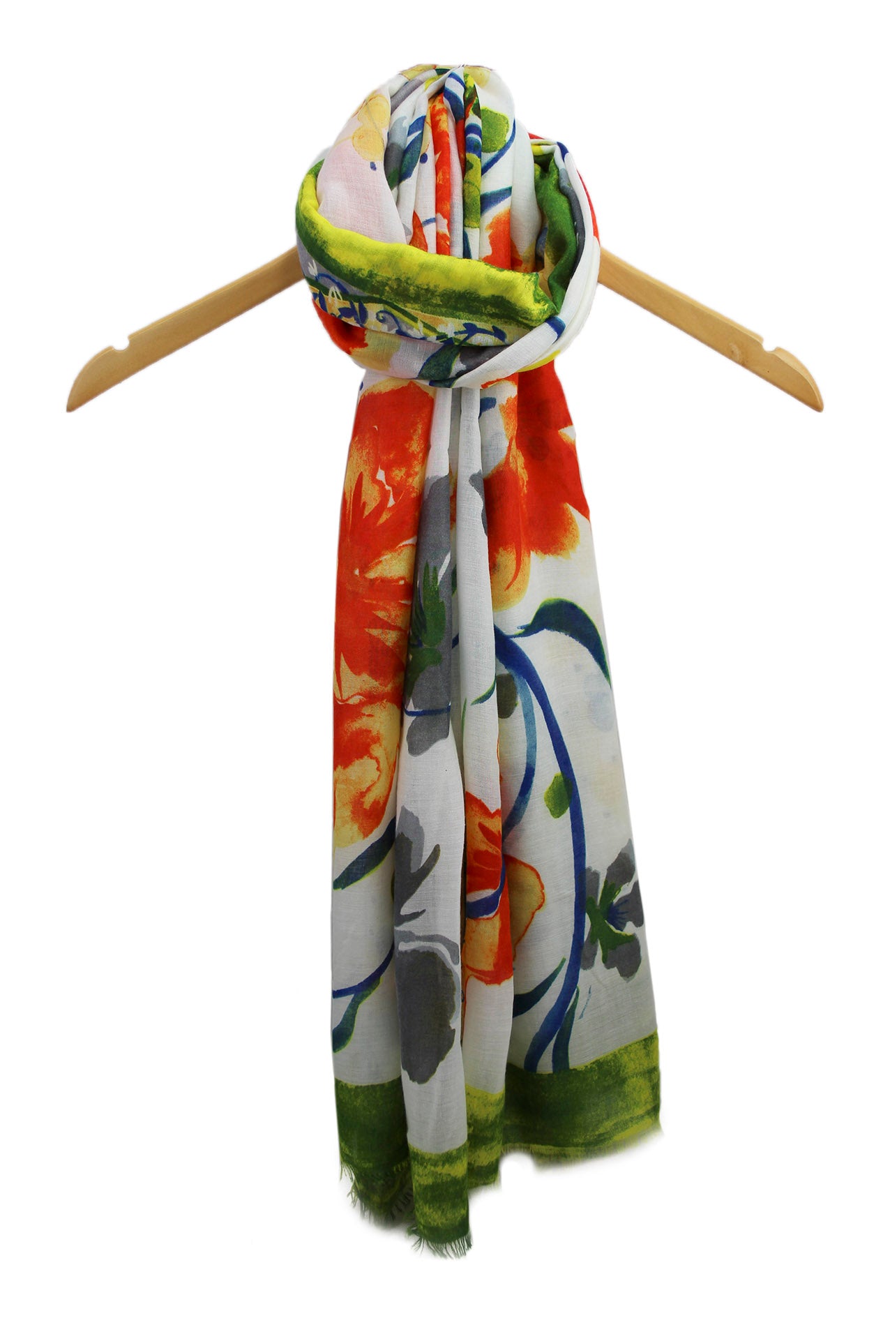 SF1995-041 Soft Printed Scarf with Bright Florals